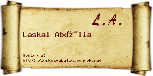 Laskai Abélia névjegykártya